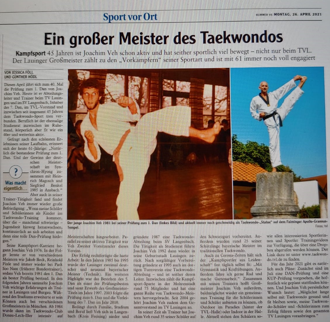 Ein grosser Meister des Taekwondos